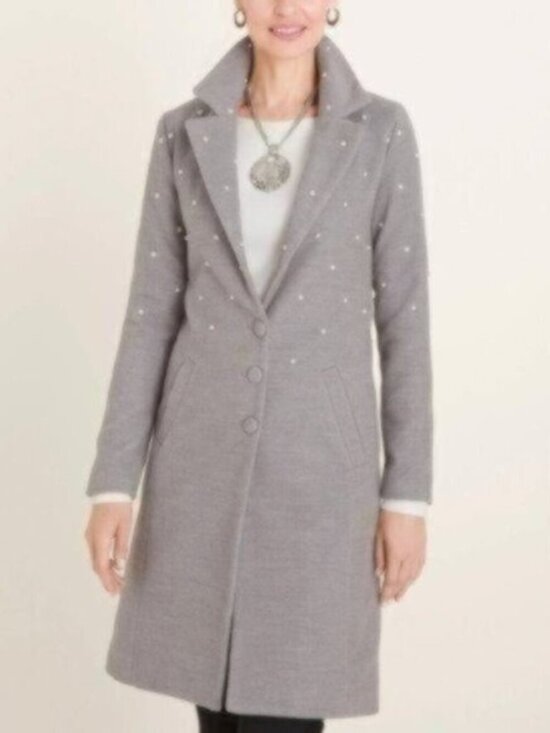 Chico's Jackets & Blazers - NWOT Chico's Faux-Pearl Embellished Jacket